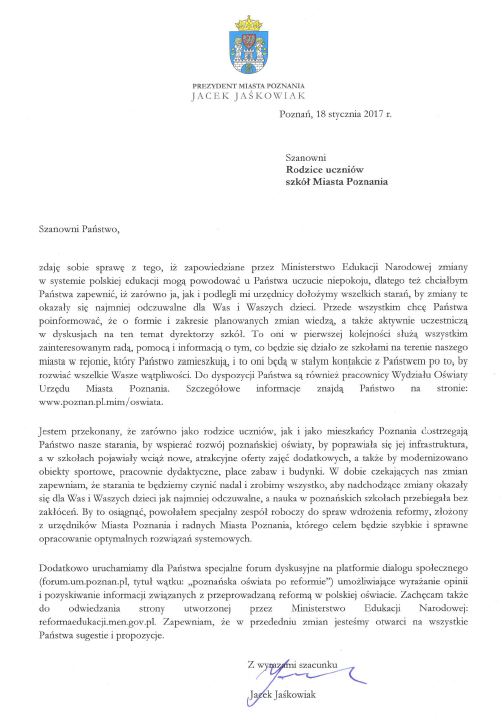 2017 list prezydenta